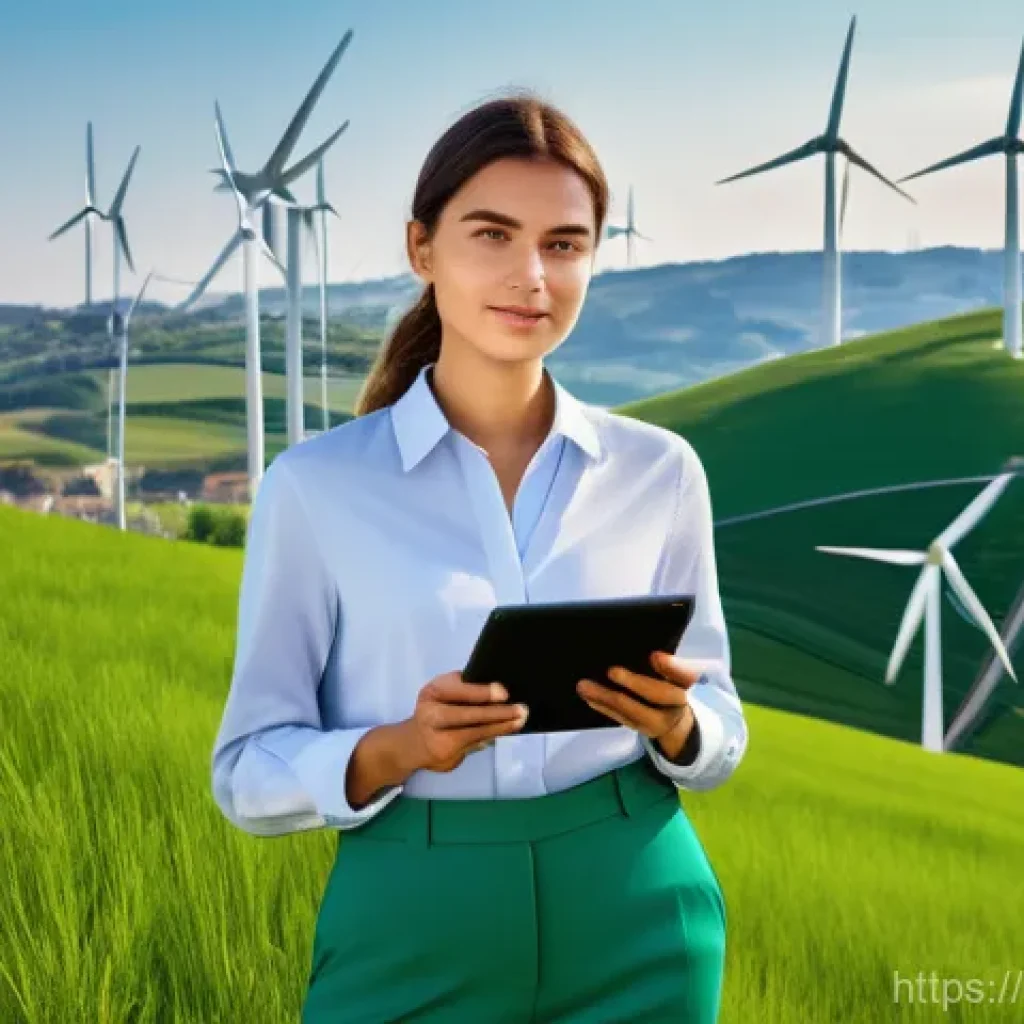환경공학 자격증 취득 후기 - **Prompt:** A confident young female environmental engineer, dressed in smart casual attire suitable...