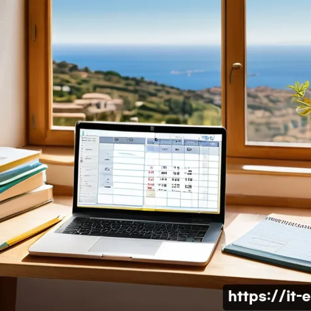 환경기술사 시험 준비 과정 - A detailed study desk setup for an environmental technician exam preparation in an Italian home offi...